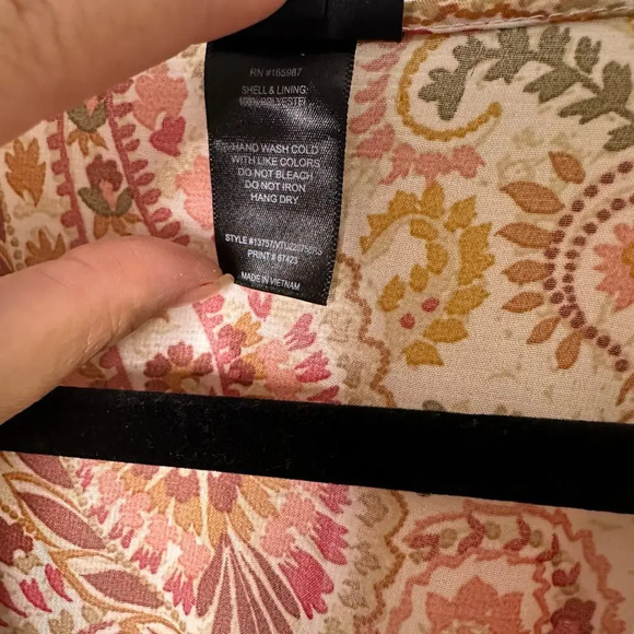 KATE and LILY  Size 4 Long Sleeve Maxi Dress Autumn Paisley Floral - Picture 2 of 5